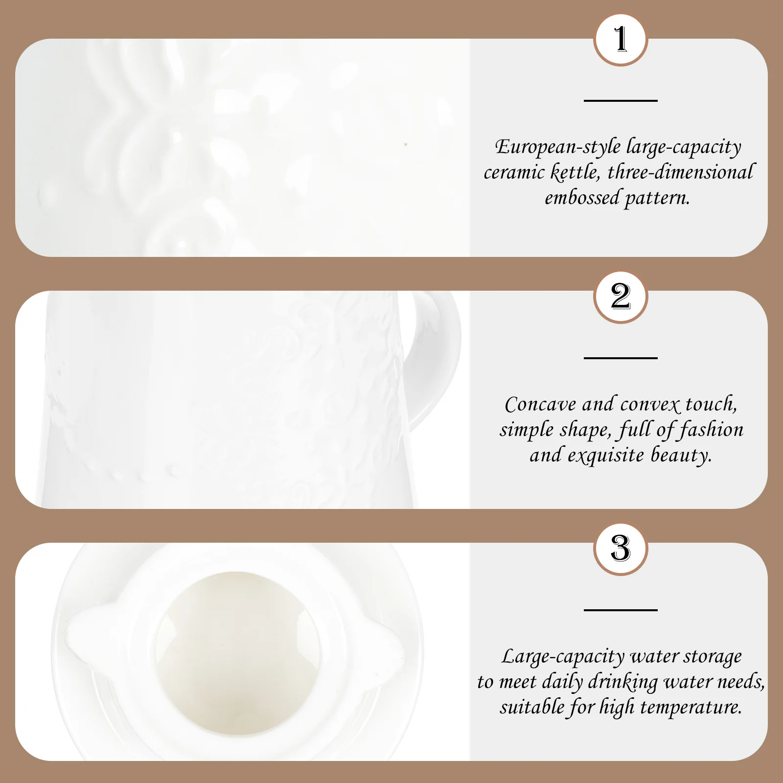 

Elegantly Embossed Butterfly Juice Pitcher Large Capacity Cold Water Jug Decorative Water Cooler Pot Beverage Holder for Dinner