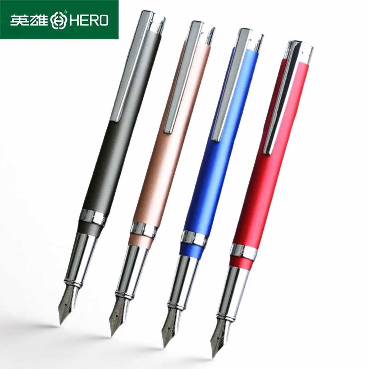 

HERO 8203 Premium Fountain Pen 0.5mm Stainless Steel Irridium Nib Smooth Writing 4 Vibrant Colors Gift Box Packaging