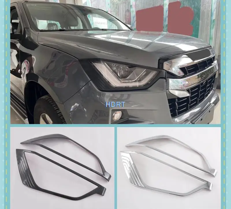 

Car Styling Front Head Light Cover Tail Lamp Hood Trim Frame Part Protector Decoration Accessories For Isuzu D-MAX D MAX 2021 +