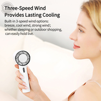 Handheld Mini USB Fan Outdoor Portable Air Conditioner 2200mAh Battery Wireless Rechargeable Cold Compress Fan