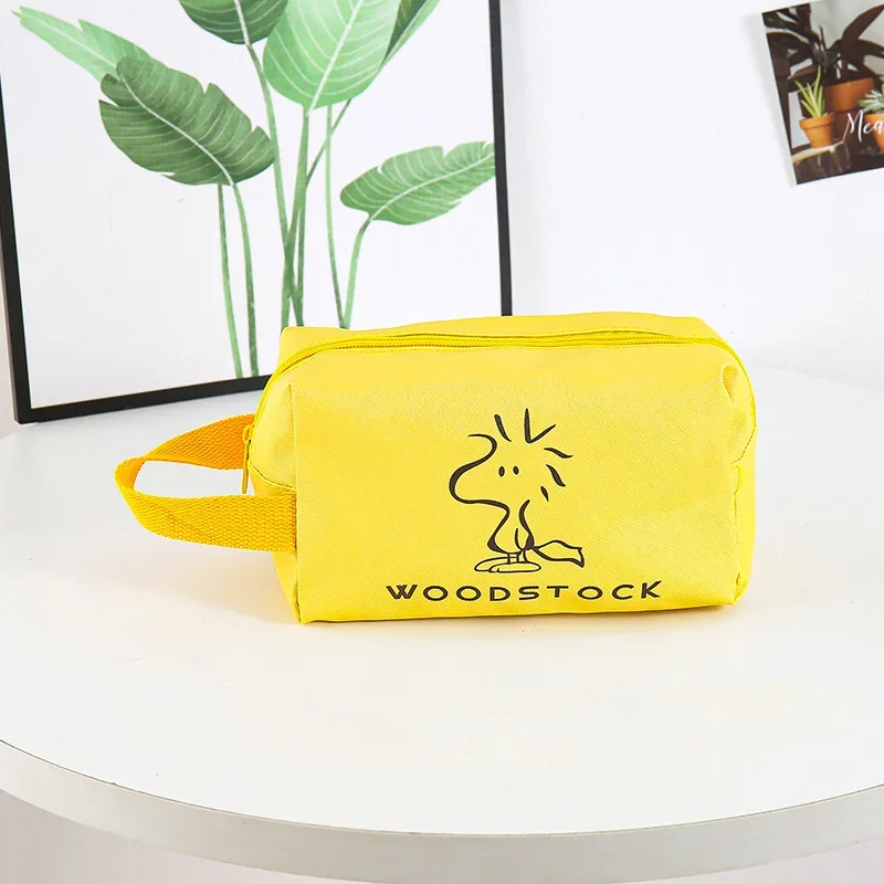 Snoopy Makeup Bag Cute for Women Zipper Large Solid Color Cosmetic Bag Travel Make Up borsa da toilette sacchetto di lavaggio Pen Pouch Pu