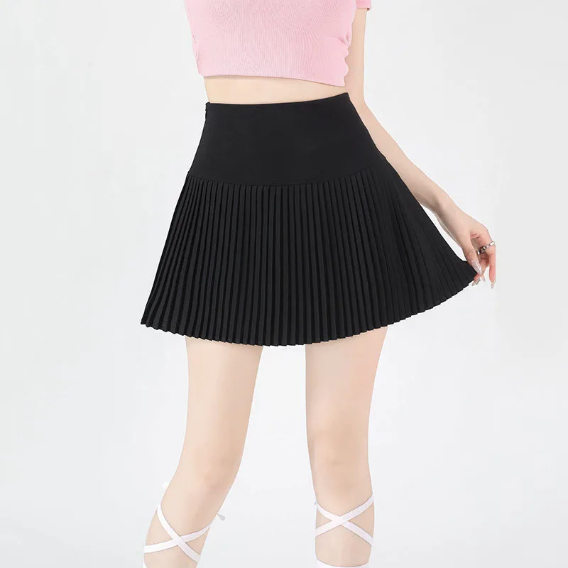 جديد المرأة مطوي التنانير الصغيرة عادية بلون عالية الخصر ألف خط التنانير مثير مكتب سيدة شيك التنانير الإناث الخريف الشارع الشهير