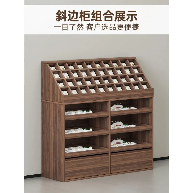Customized jewelry cabinet Nakajima display table Earrings plaid cabinet Necklace rack Wall display rack Display stand Nakajima