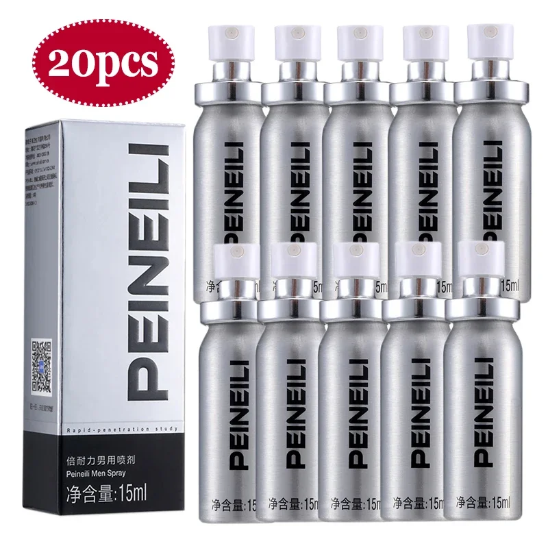 20pcs Penile Erection Spray Peineili Male Delay Spray Lasting 60 Minutes Sex Products for Men Penis Enlargement Cream Sex Shop