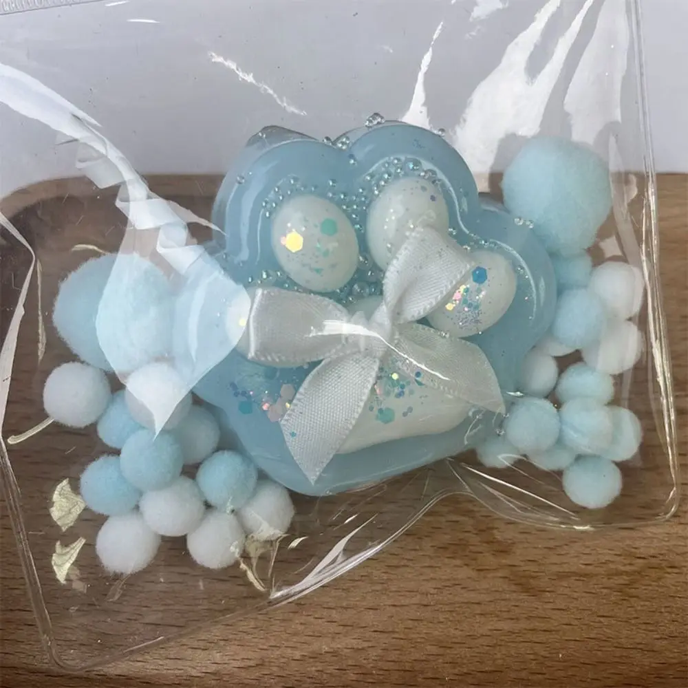 Giocattolo sensoriale Super grande zampa di gatto giocattolo da spremere rimbalzo lento trasparente cartone animato agitarsi giocattolo fatto a mano morbido zampa di gatto pizzico giocattolo per bambini