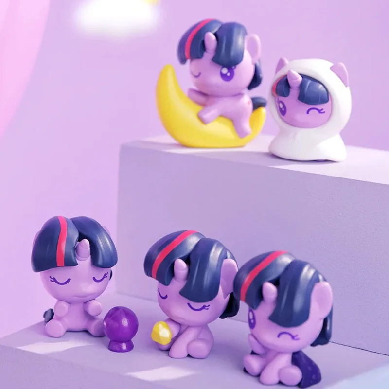 

NEW My Little Pony Purple Joy Magic House Night Light Blind Box Children'S Anime Collection Toys Cute Gift For Girls