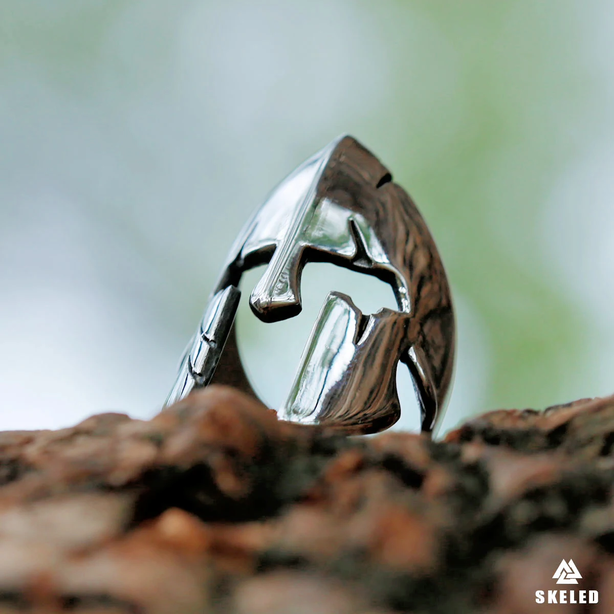 Nordic Viking Spartan Mask Ring Men\'s Stainless Steel Hip-hop Punk Biker Ring Fashion Charm Creative Male Jewelry Gift Wholesale