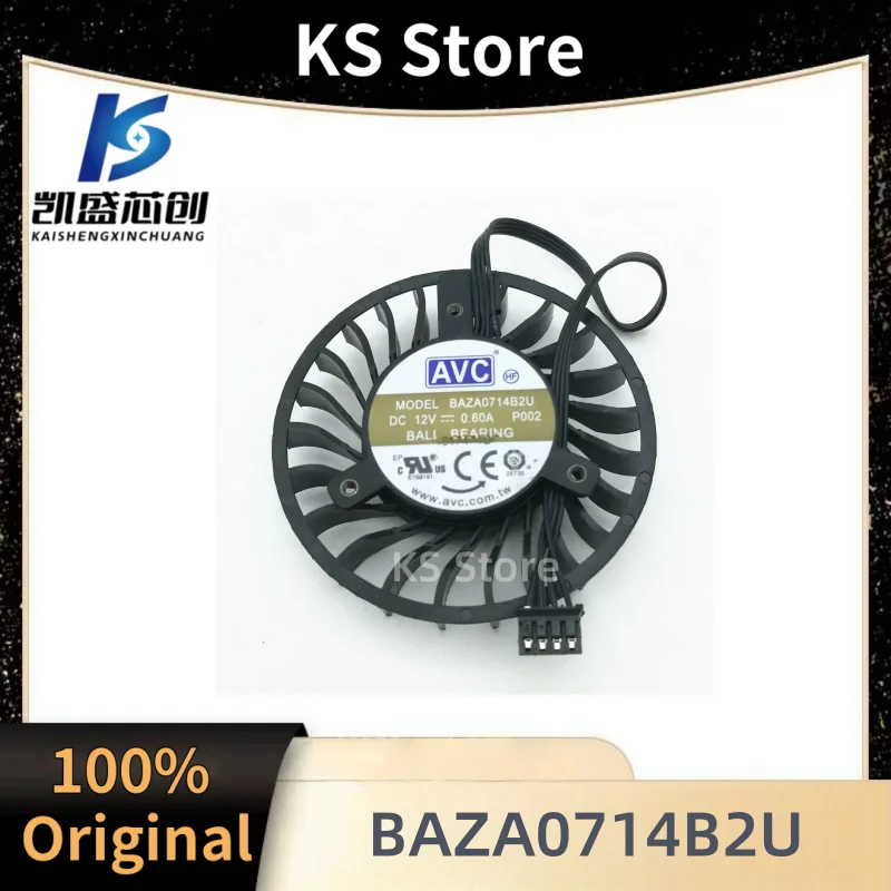Новый оригинальный вентилятор охлаждения процессора для AVC BAZA0714B2U QUADRO P4000 RTX4000, вентилятор видеокарты P007 P002 на складе, быстрая доставка