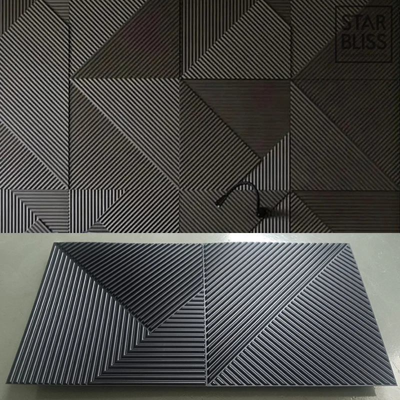 4 Uds. 50cm renovación de pared de casa panel de pared estéreo 3D no autoadhesivo pegatina de pared 3D azulejo artístico papel tapiz habitación baño techo