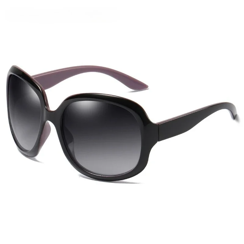 Occhiali da sole antiriflesso da esterno eleganti da donna di design di marca Occhiali da sole polarizzati grandi Occhiali da sole rotondi alla moda da donna