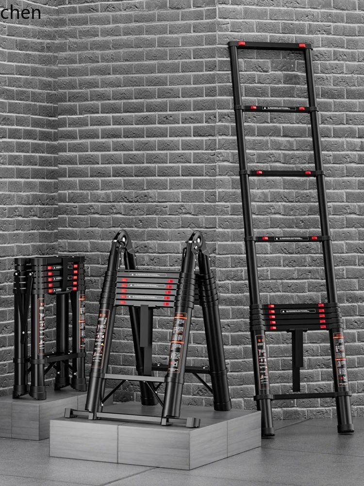 

HXL Telescopic Ladder Thickened Multi-Functional Folding Ladder Portable Aluminum Alloy Ladder