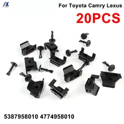 20 Pcs Front Fender Liner Bumper Cover Pin Clips For Toyota 4Runner Highlander Sienna Solara Lexus GS IS LS 2000 - 47749-58010