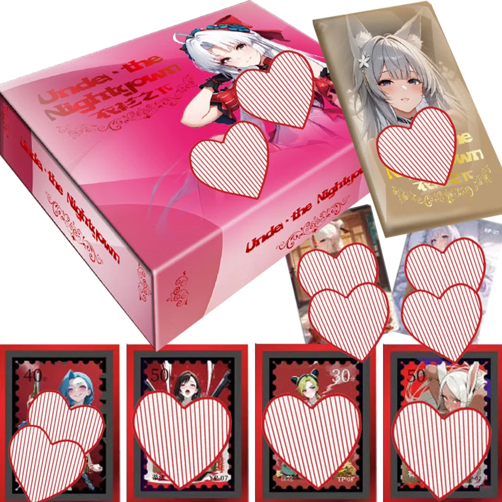 

Wholesale Under The Nightgown Cards Ayanami Rei Tifa Anime Charm Girls Characters Stamp Collection Cards Children Surprise Gifts