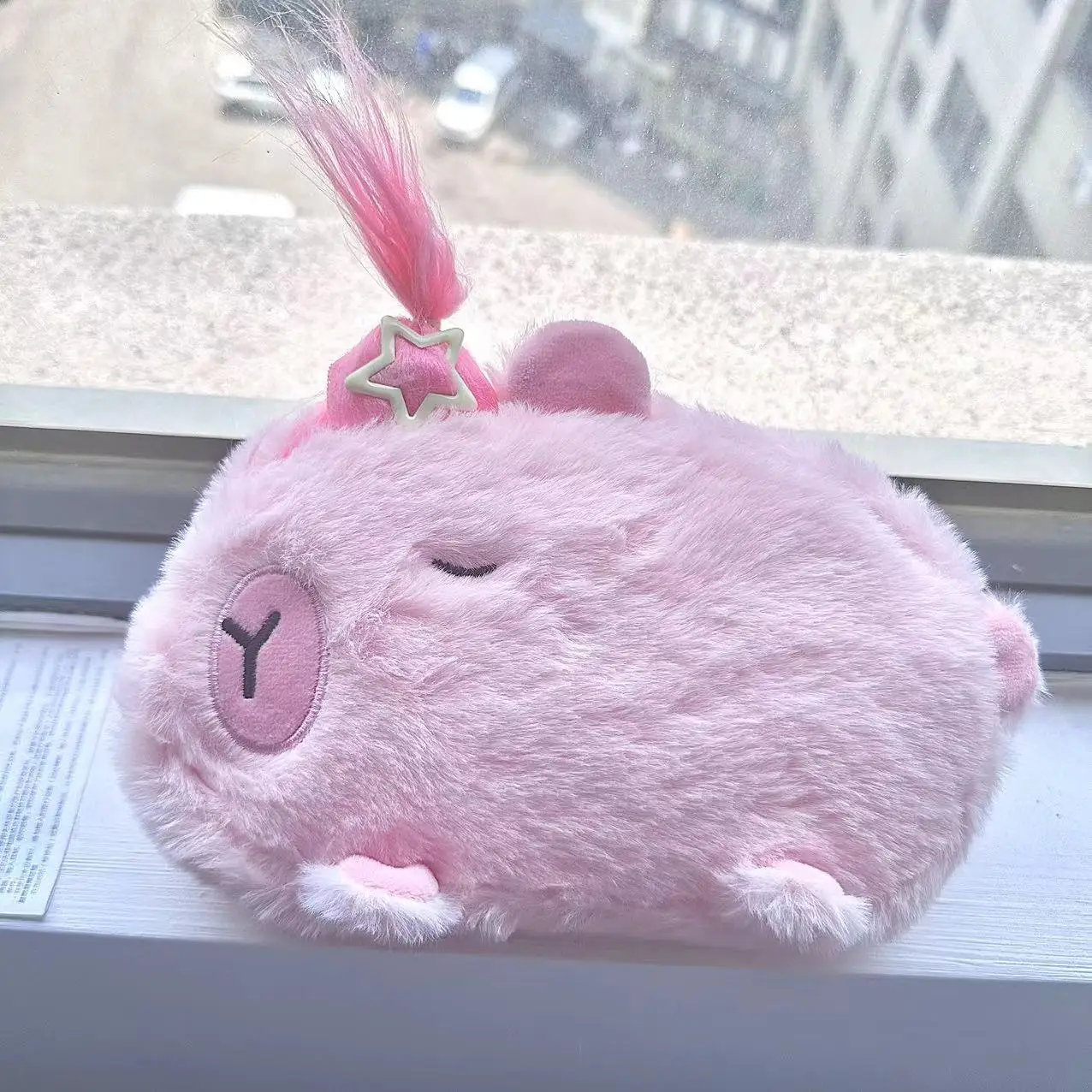 New Cute Capybara Plush Pencil Case Cosmetic Bag Guinea Pig Pen Pouch Large Capacity Pencil Bag School Supplies Stationery Box