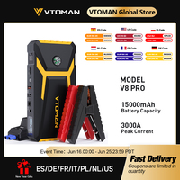 VTOMAN V8 Pro 3000A Car Jump Starter Power Bank 55.5Wh Car Starting Device Fast Charging Car Battery Charger Booster