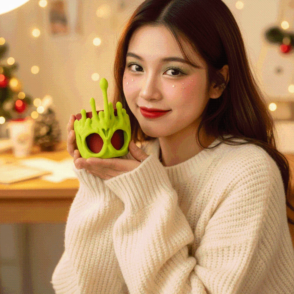 PLA Skull Pen Holder Luminous Green Halloween Desk Organizer Odorless Hollow Glow in Dark Stationery Office Decor