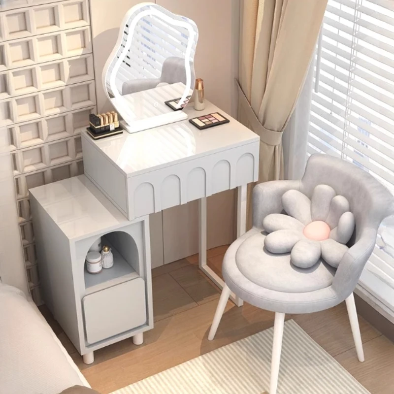 

Luxury Vanity Dresser Storage Nordic Chair Makeup Mirrors Dressing Table Cabinet Luxury Penteadeiras De Maquiagem Furniture Home