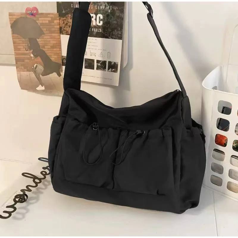 Mehrtaschen-Freizeit-Sporttasche aus Canvas, Umhängetasche für Damen, große Reisetasche, vielseitige leichte Handtasche – Detail 10