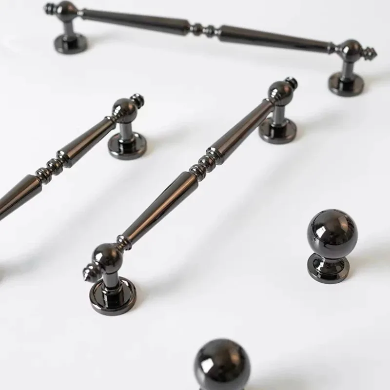 French Style/Solid Brass Dark Handles Cabinet Knobs Cupboard/Bathroom Handles Furniture Hardware Drawer Pull Kitchen Accessories