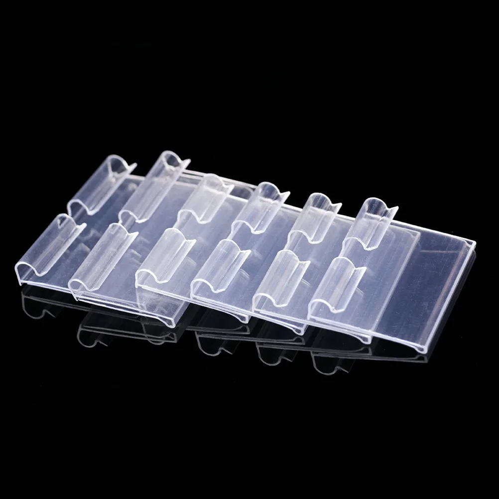 

24Pcs 4.2x10cm Clear Plastic Price Tags Premium PVC Label Holders for Supermarket Grocery Store Retail Display Clip on