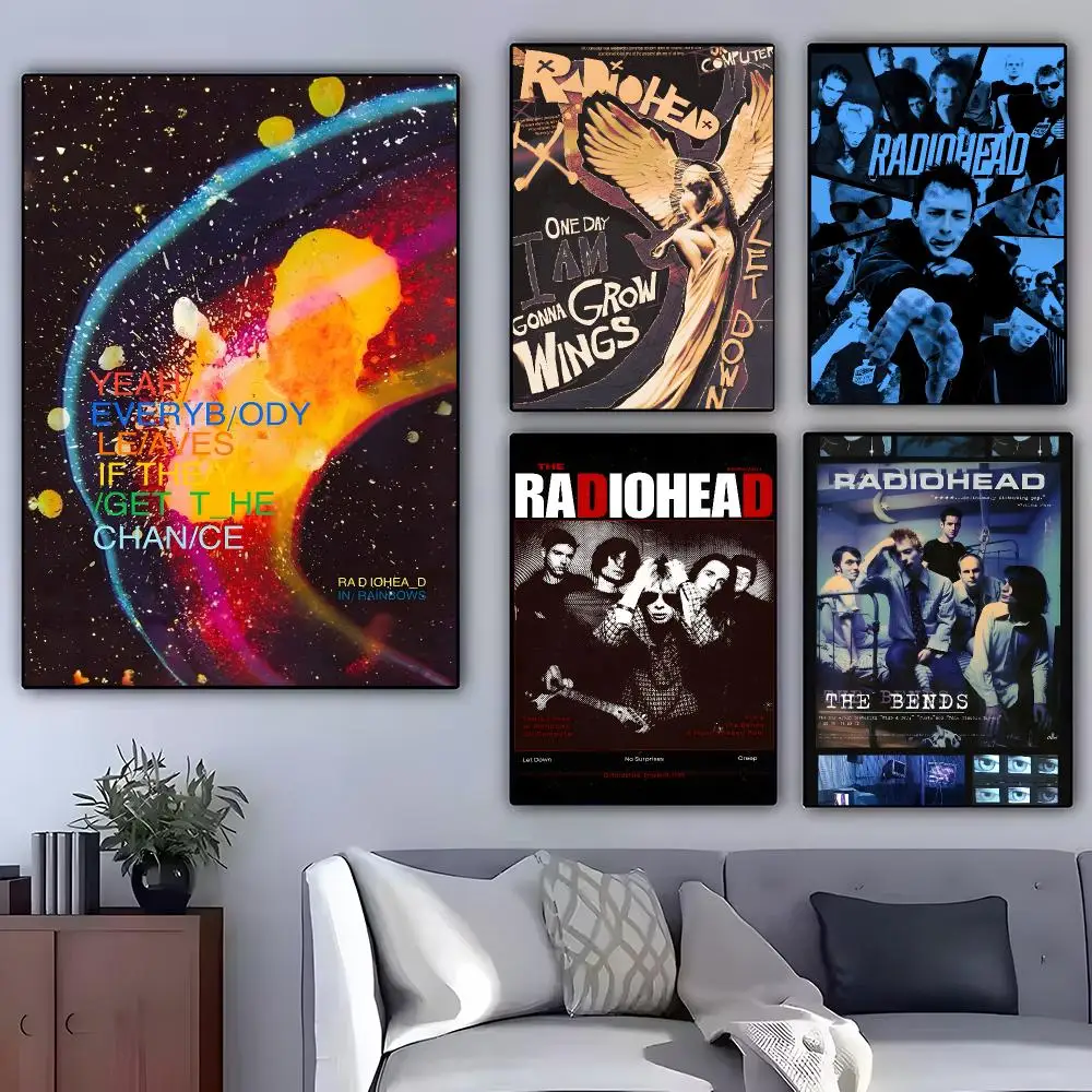 R-Radiohead Painting Calligraphy Exhibition poster photo oil painting canvas synthetic fiber for living dining room