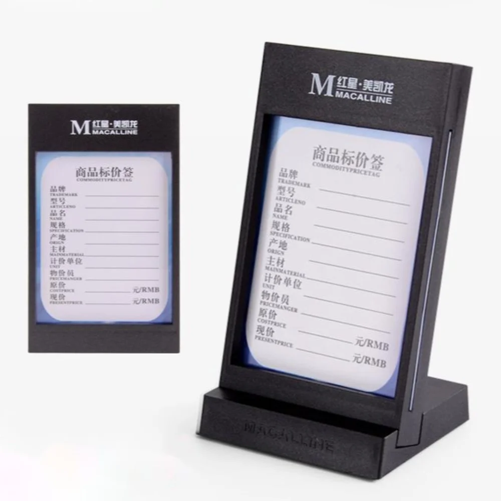 

Black Plastic Mini L Shape Small Price Label Paper Sign Holder Stand Table Number Card Holder Display Stand