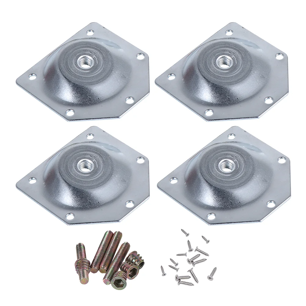 6 ชิ้นแผ่นเหล็กเอียงปฏิบัติเชื่อมต่อขาโต๊ะแผ่นขาเฟอร์นิเจอร์ Fixators