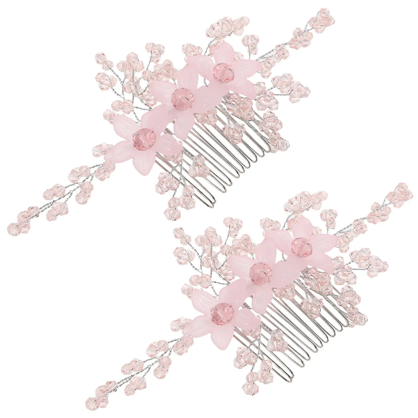 

Изысканный акриловый гребень для волос ручной работы со стразами, свадебное украшение для невесты и подружек невесты, элегантная заколка для волос