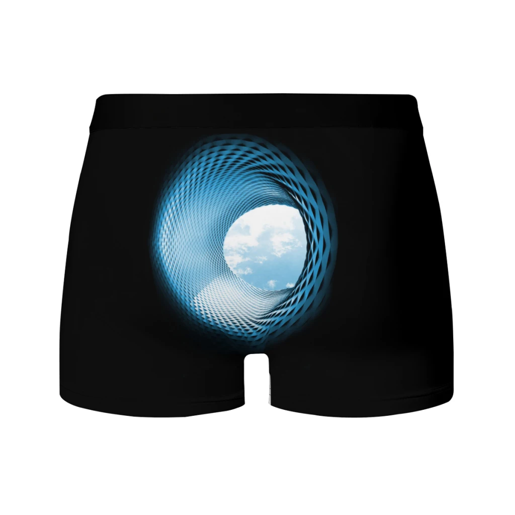 Personalized-Funny-3D-Sky-Print-Cool Ademende Melkzijde Boyshorts Elastisch Herenondergoed 3d Boxershort Boxershort