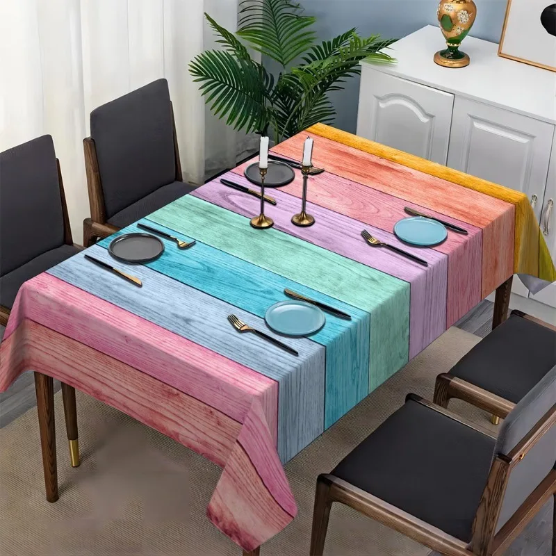 1pc Vintage Floral Tablecloth, Mint Pink, Indoor/Outdoor Table Decoration for Parties, Weddings, Home Use. Elegant Tablecloth Suitable for Daily and Special Occasions, Tabletop Decor, Festive Dining Tablecloth, Party Tablecloth, Outdoor Dining.