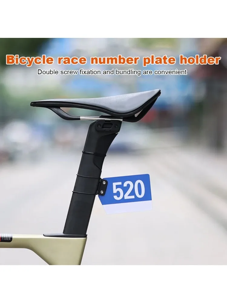 AliExpress Triathlon Racing Number Plate Mount Holder Bicycle Number Plate Holder Clip Racing Cards Seatpost Mount for Road Bicycle Cycling