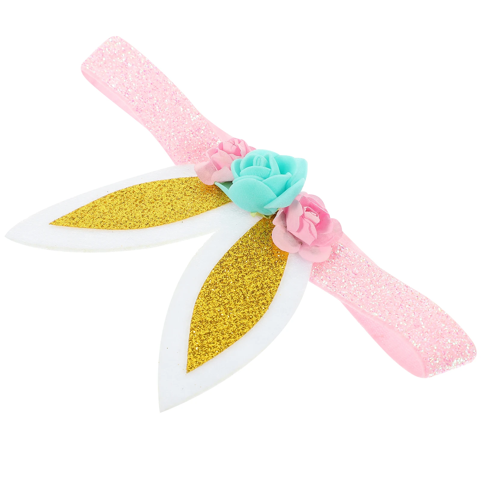 

Lovely Rabbit Ear Hairb Soft Quality Material Comfortable Baby Headb s Decorative Floral Design Easter Gift Girls Accessories