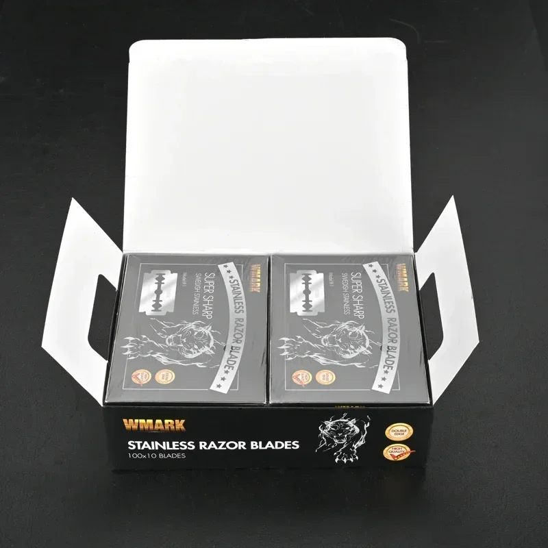 NEW WMARK Double-sided Razor Blade Stainless Steel Men Shaving Shaver Manual Shaving Tool
