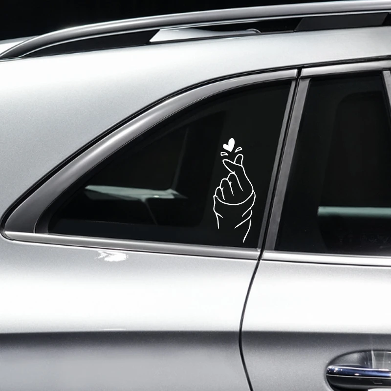 Waterproof Than Heart Gesture Vinyl Sticker, Creative Love‑Sending Decor for Car Motorcycle Body Accessories