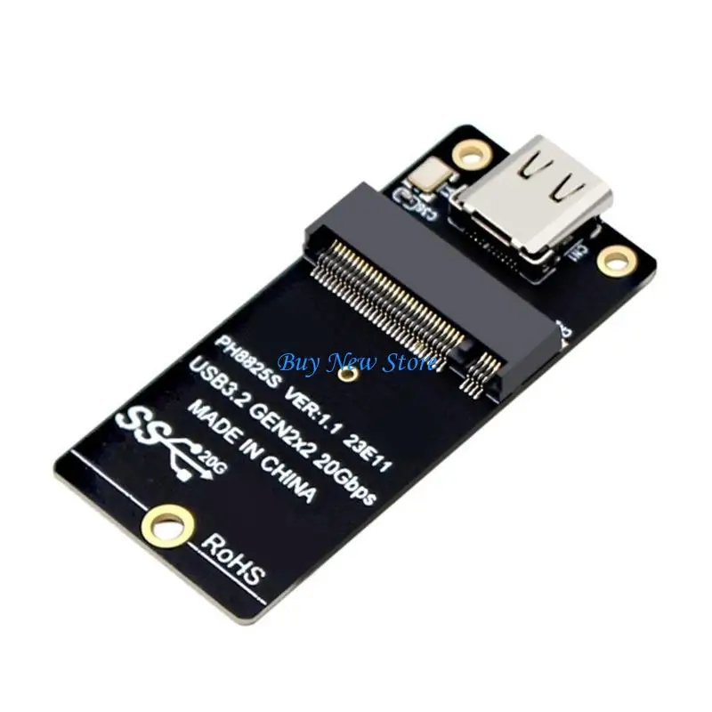 20ce Speed ​​M.2 NVME Твердовой диск адаптер тип C Плата Risers для 2230/2242/2260/2280