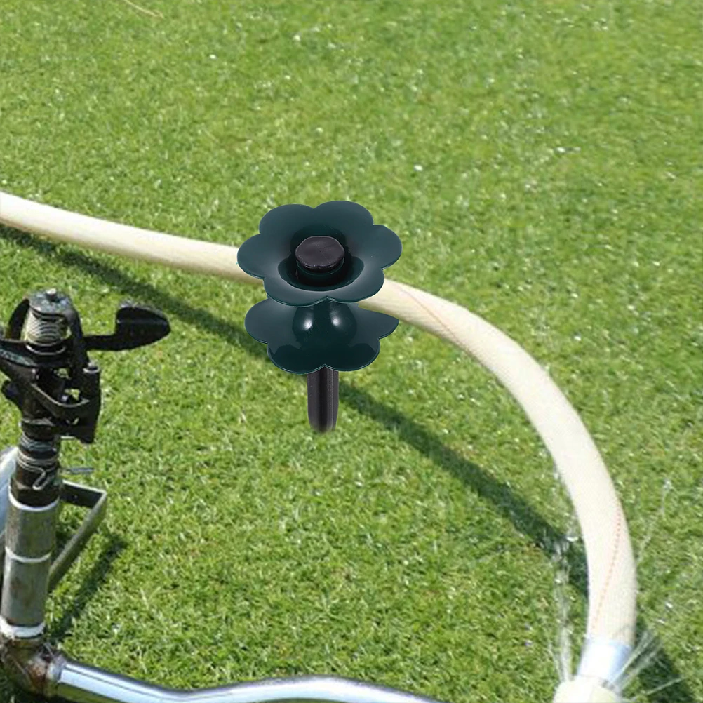 

3pcs Garden Hose Guide Spikes Watering Pipe Wheel Lawn Support Stakes Holder PVC Durability Wide Applications Practical