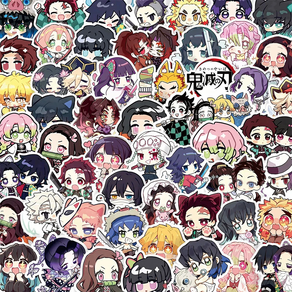 10/30/50/100pcs Anime Demon Slayer Stickers Cartoon Graffiti Sticker Set For Skateboard Car Phone Diary Cup Planner Bike DIY Toy