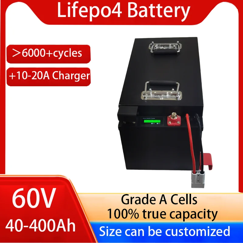 

20S 60V 40Ah 80Ah 100Ah 150Ah 200Ah 240Ah 300Ah 400Ah Lifepo4 аккумулятор для 3KW 6KW EV RV мотоцикла трехколесного велосипеда экскурсионный автомобиль
