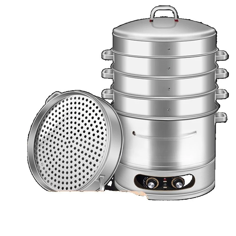 Electric steamer Multifunctional commercial steamed buns Timed three-layer double-layer multi-layer steamed buns