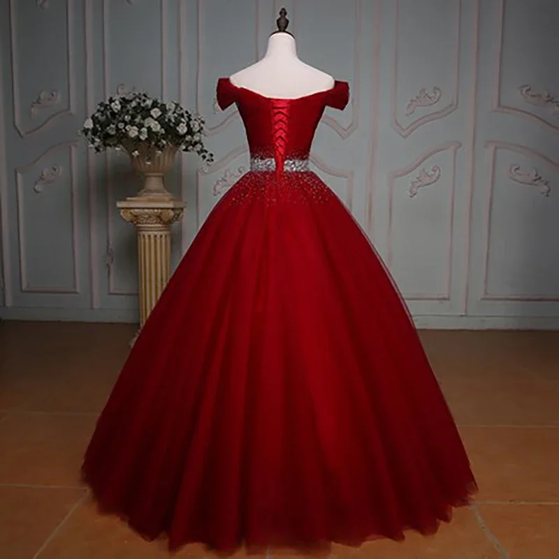 Vestidos Quinceanera Vintage vermelhos com lantejoulas de tule, Vestidos de baile e aniversário, Vestidos Quinceanera, 15 anos