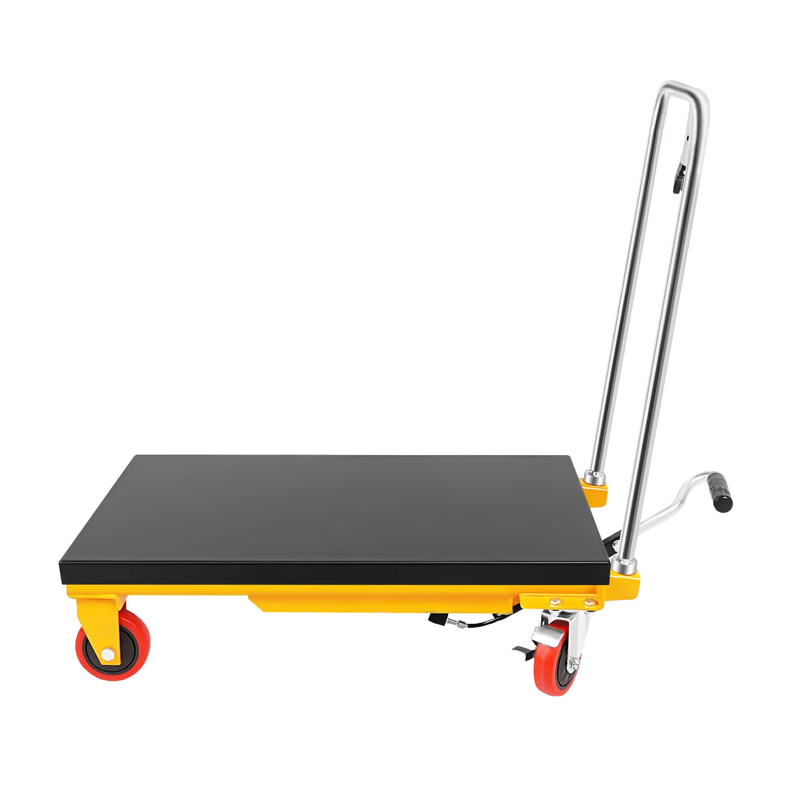 Hydraulic Scissor Lift Table 500lbs Mobile Single Scissor Lift Cart with PU Wheel Foot Pedal Handling Cart for Warehouse view 3