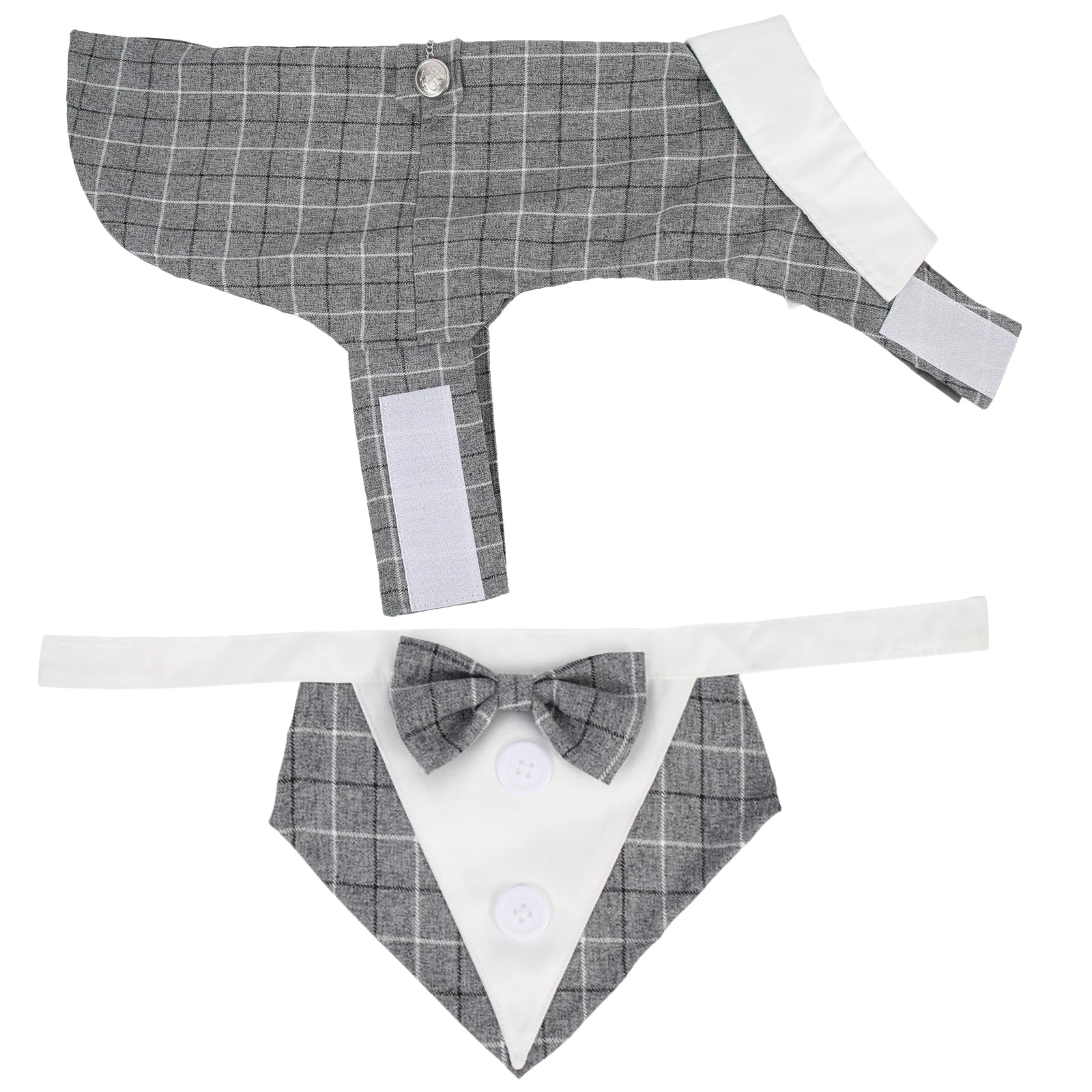 

Dog Tuxedo Comfortable Formal Wear Durable Stylish Lightweight Vintage Exquisite Stitching Adjustable Bow Tie Decorative Buttons