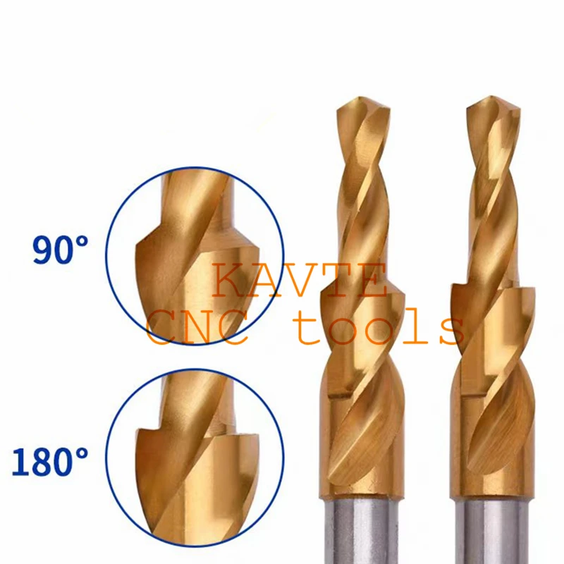 1PCS Counterbore Twist Step Drill 90/180 Gradi contenente cobalto HSS M3 M4 M5 M6 M8 M10 M12 Foratura dei metalli Smusso Step Drill
