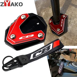 Motorcycle Side Stand Extension Kickstand Pad For HONDA CB500X CB650R CB500F CB125R CB300R 400X CBR650R 650F CBR500R Keychain