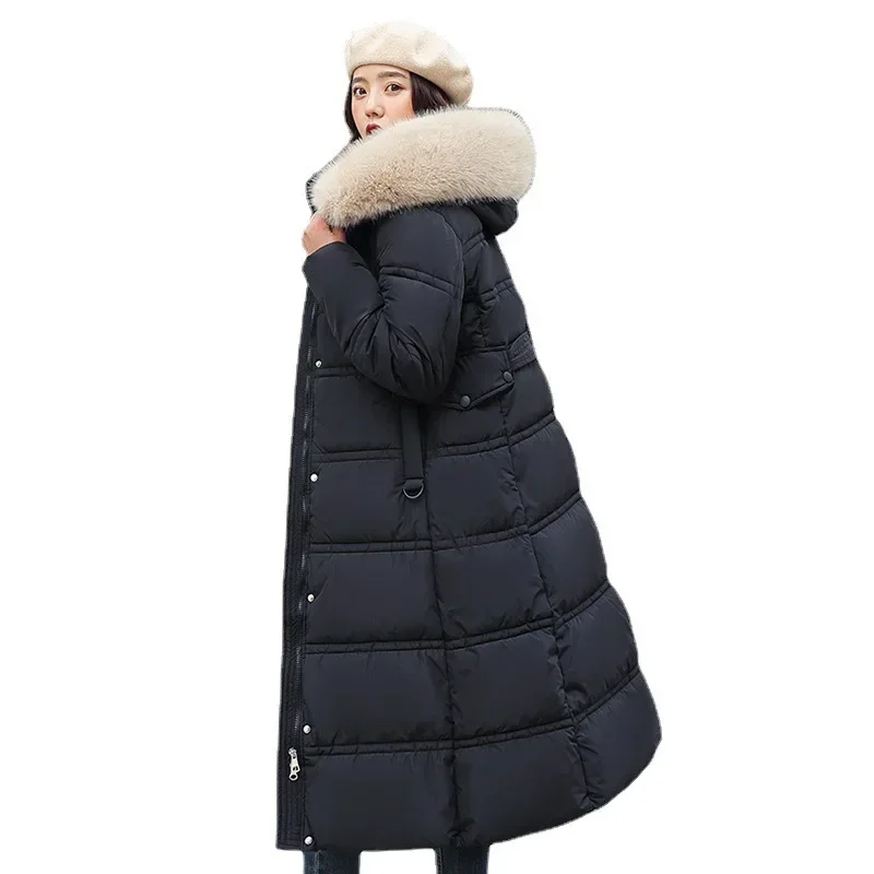 Tide Down Cotton-padded Jacket Women Winter New Cotton-padded Jacket Long Over-the-knee Loose Padded Jacket for Women