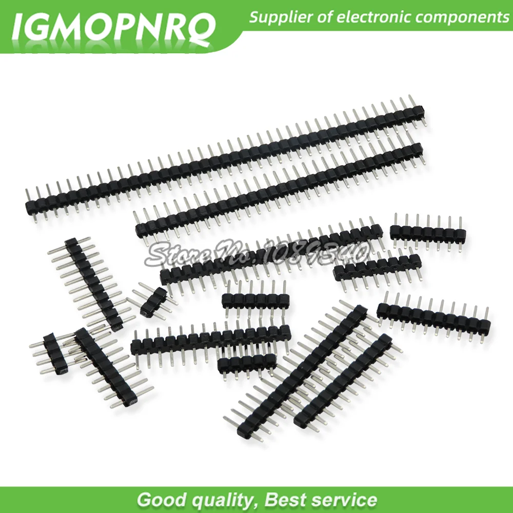 10PCS/lot 2.0MM Single Row Straight Male PIN HEADER 2MM 1X2/3/4/5/6/7/40 PIN Strip Connector Socket 8p/10p/15p/40p