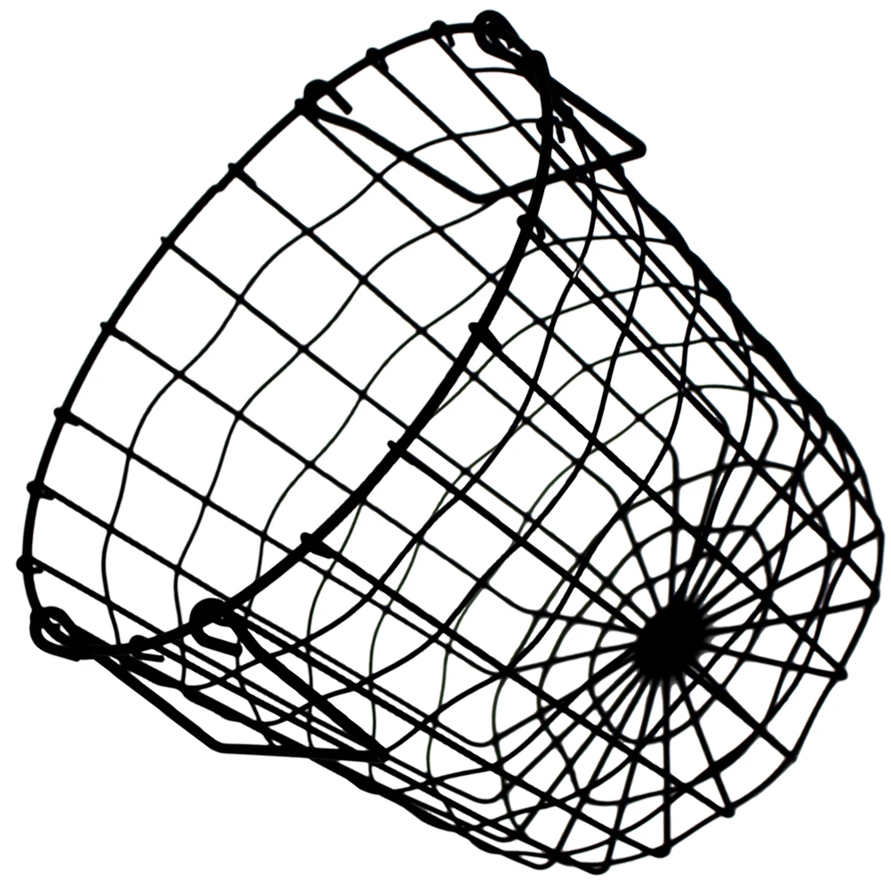 

North European Style Storage Baskets Black Mesh Handheld Clothing Basket Laundry Bedroom Wire Small Items Holder Metal Sundries