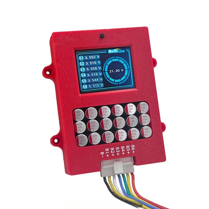 For 5A Active Balancer Lifepo4 4S 6S 8S Battery Equalizer Board with TFT-LCD Display and ABS Case Heltec Smart Active Balancer