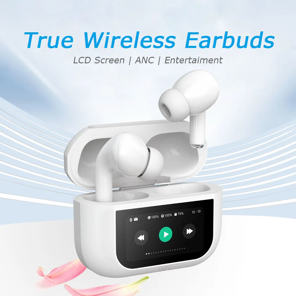 Earphone Bluetooth Wireless In-Ear Waterproof 5-7 Hours Listen Time Battery LCD Display Bluetooth 5.3 One Step Pairing Earbuds