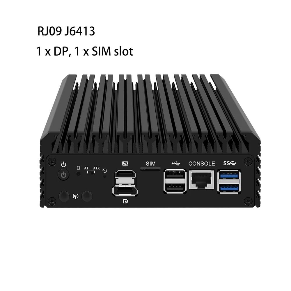 Micro pare-feu, Mini PC, HUNmersible RJ09,Intel J6412/J6413,OPNsense, Routeur PC,AES-NI,6xIntel 2.5GbE I226-V LAN,DP,HD, epiSlot